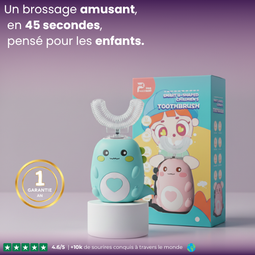 DinoBrush™ – Brosse à dents automatique enfants 360°