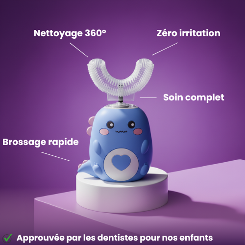 DinoBrush™ – Brosse à dents automatique enfants 360°