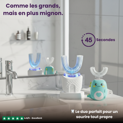 DinoBrush™ – Brosse à dents automatique enfants 360°
