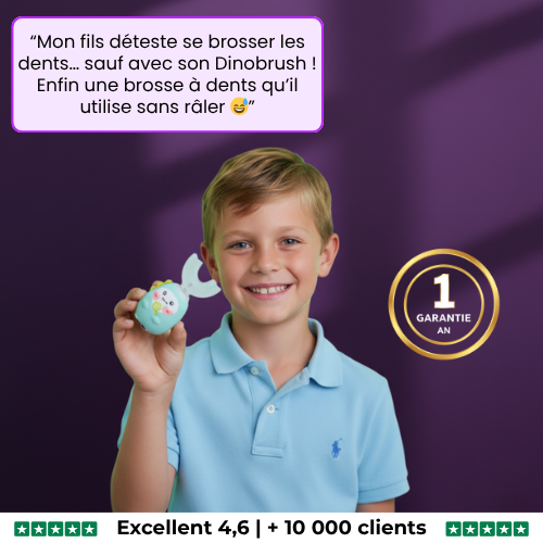 DinoBrush™ – Brosse à dents automatique enfants 360°